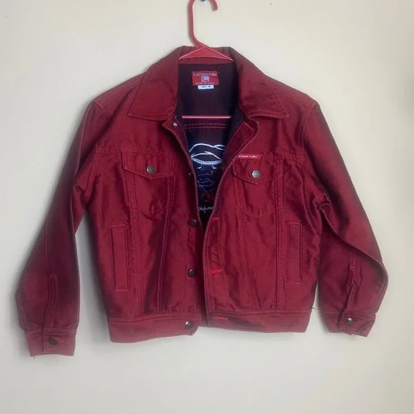 Platinum Fubu kids size 10 denim jacket - Picture 2 of 4